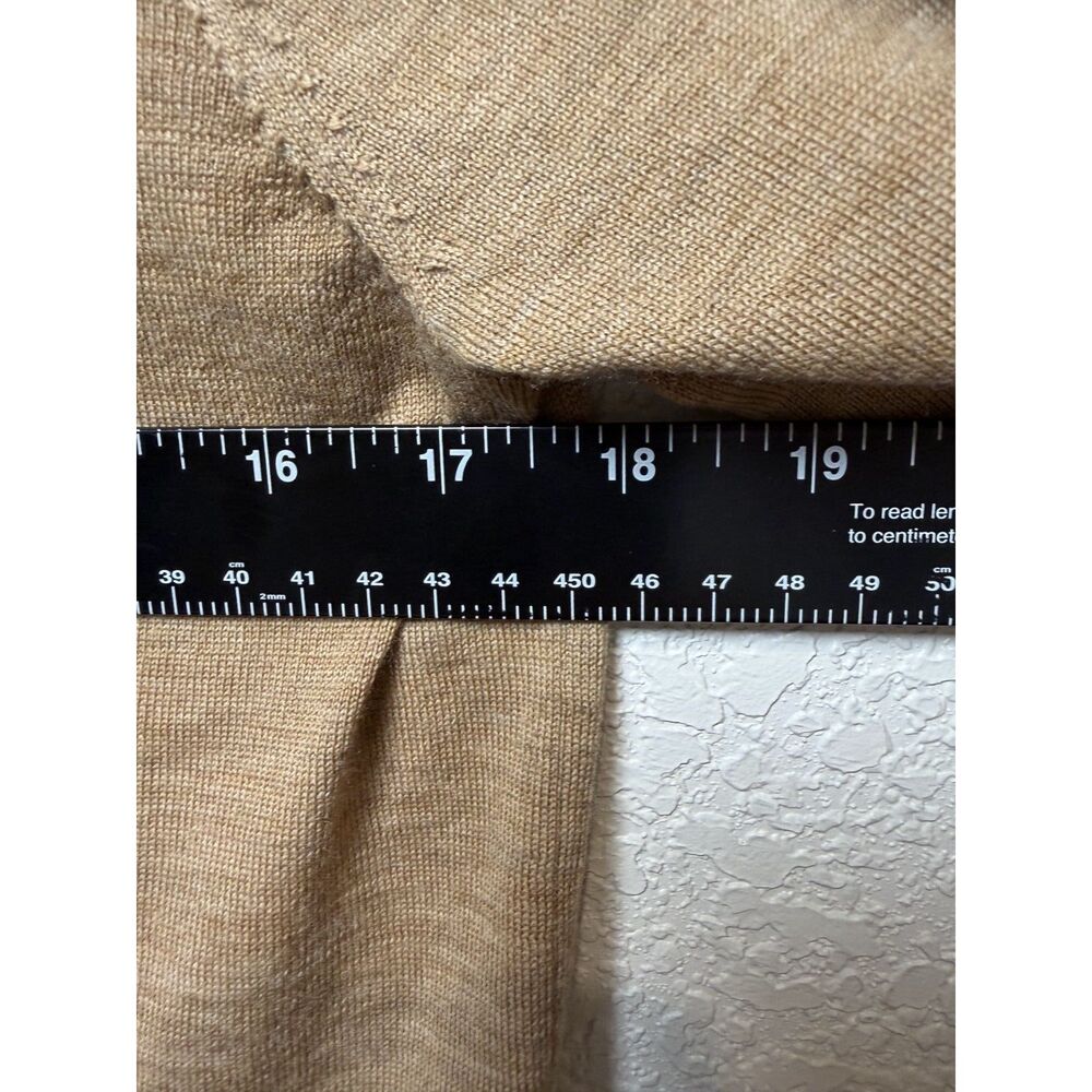 J.Crew Merino Wool Jackie Cardigan Sweater Camel Tan Gold Buttons L NWT - Picture 9 of 14
